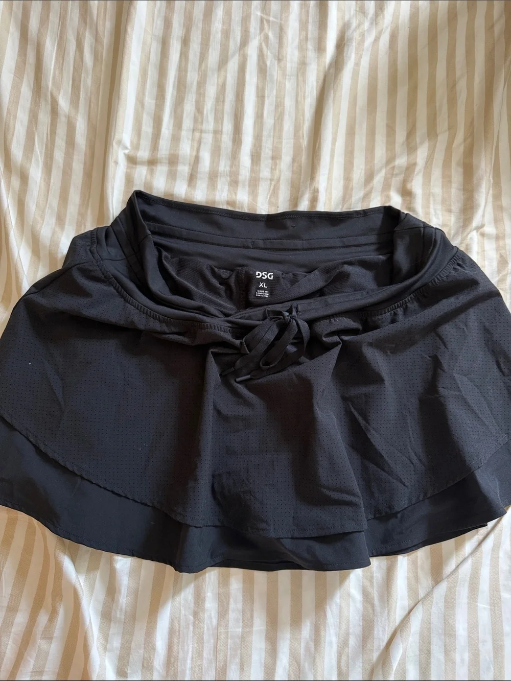 DSG Black Circle Skirt with Drawstring Waist